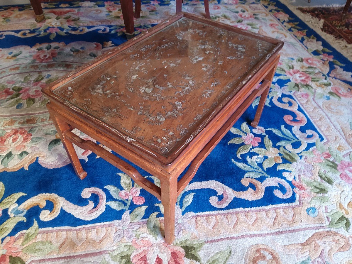 Indochina Coffee Table In Ironwood And Mother-of-pearl XIX-photo-3